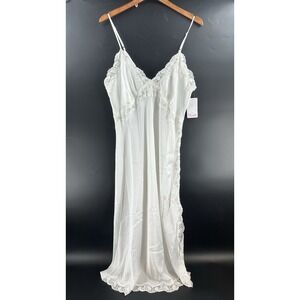 NWT Dentelle Bridal Slip XL Ivory Satin Lace Fairy Nightgown Honeymoon EE40